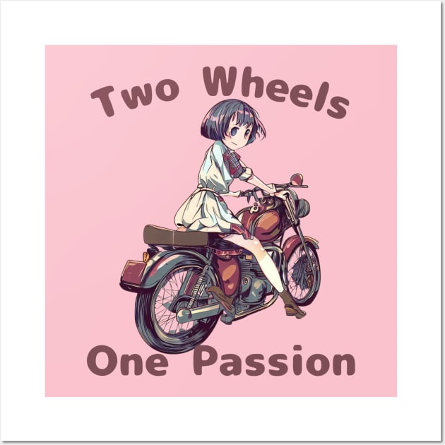 Anime girl biker Biker chick Biking Wall Art by Japanese Fever